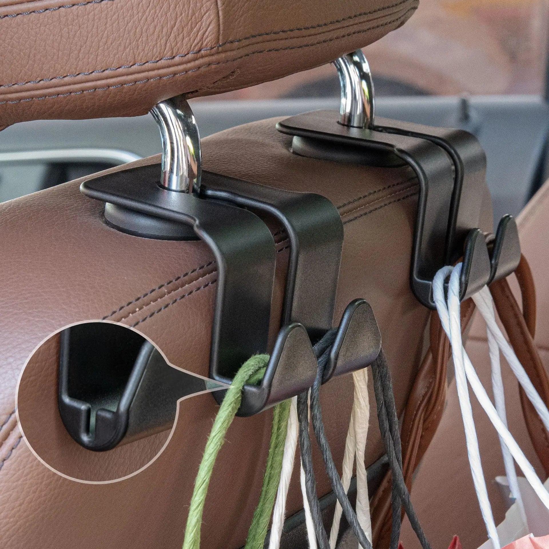 Car Seat Back Hook Hanger Headrest Mount Storage Holder Duarable Bearing 20kg for Car Bag pouch Clot