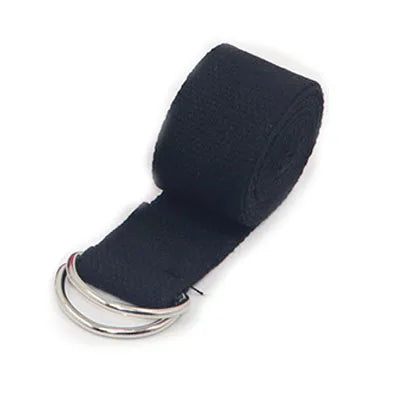 Cotton Yoga Strap with D-Ring Buckle | Adjustable Non-Elastic Stretching Belt for Pilate detail view