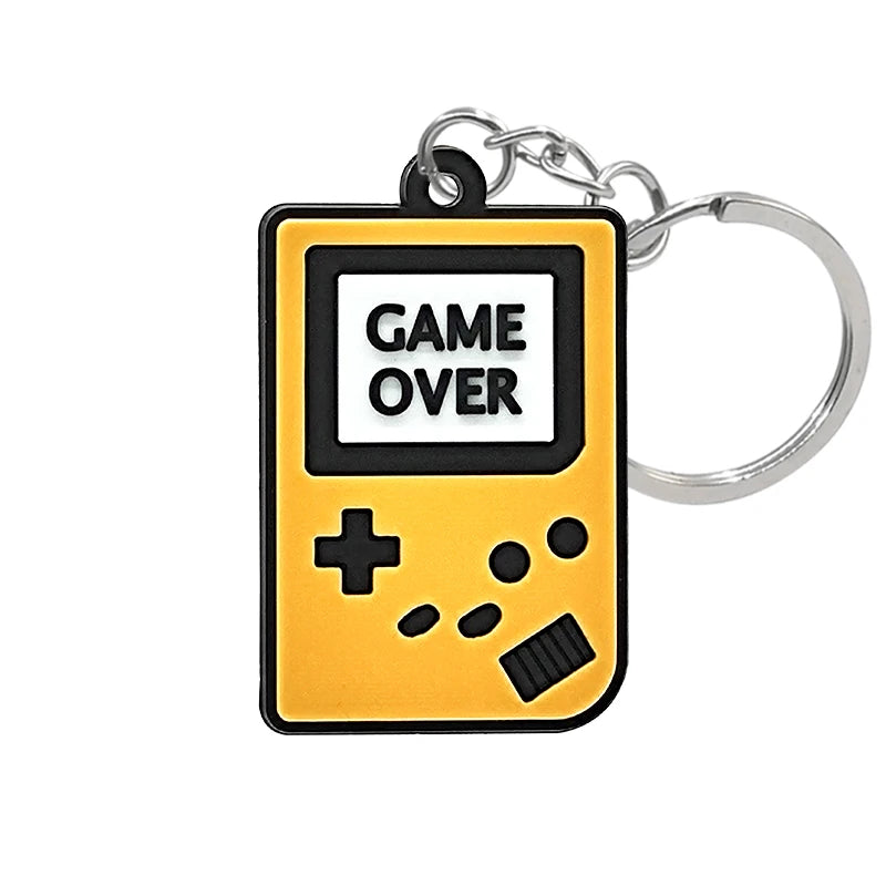 1PCS PVC new style Game Machine Keychain & Keyring Cute Gamepad Joystick Key Chain additional angle
