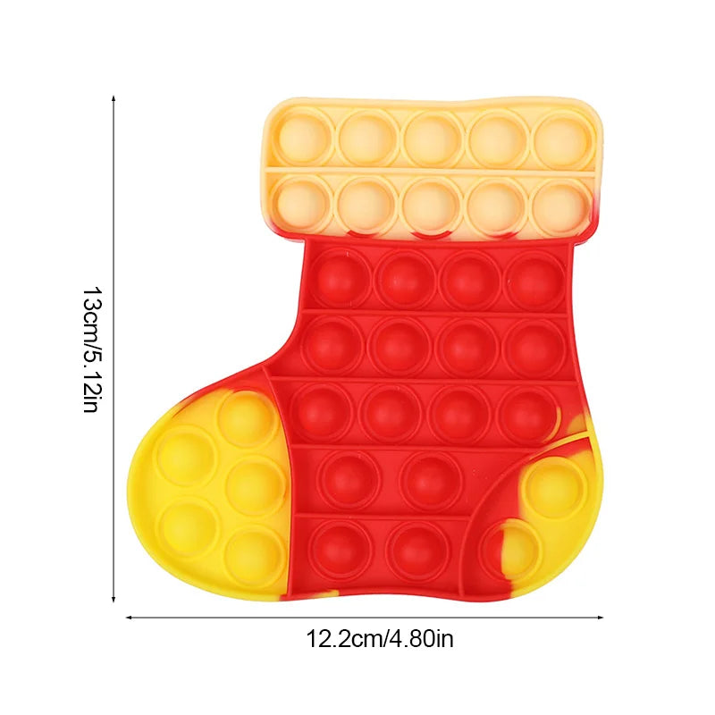 Santa Claus Xmas Tree Pop Fidget Toy Kids New Year Party Gift Favors Christmas Decorat close-up view