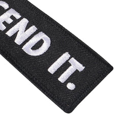 JUST SEND IT Keychains | 5-Pack Luggage Tag and Key Ring Set close-up view