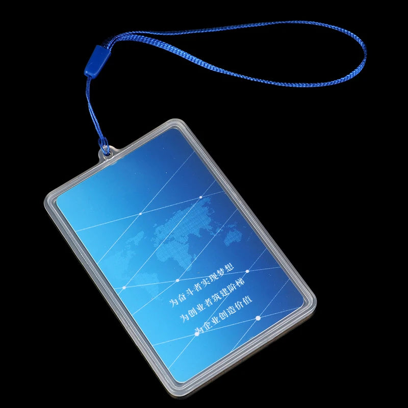 Transparent Card Holder Case | Waterproof ID Card Sleeve with Lanyard additional angle