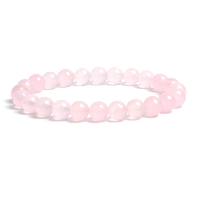 Natural Stone Beads Bracelet For Women Men Amethysts Crystal Quartzs Aquamarines Jade lifestyle view