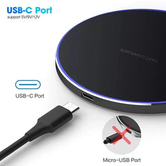 100W Fast Wireless Charger Pad with LED Indicator - Onlytenbucks.com