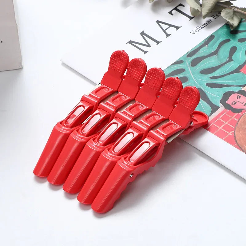 5/6Pcs Alligator Hair Clips Hairdressing Clamps Claws Section Clip Barber Crocodile additional angle