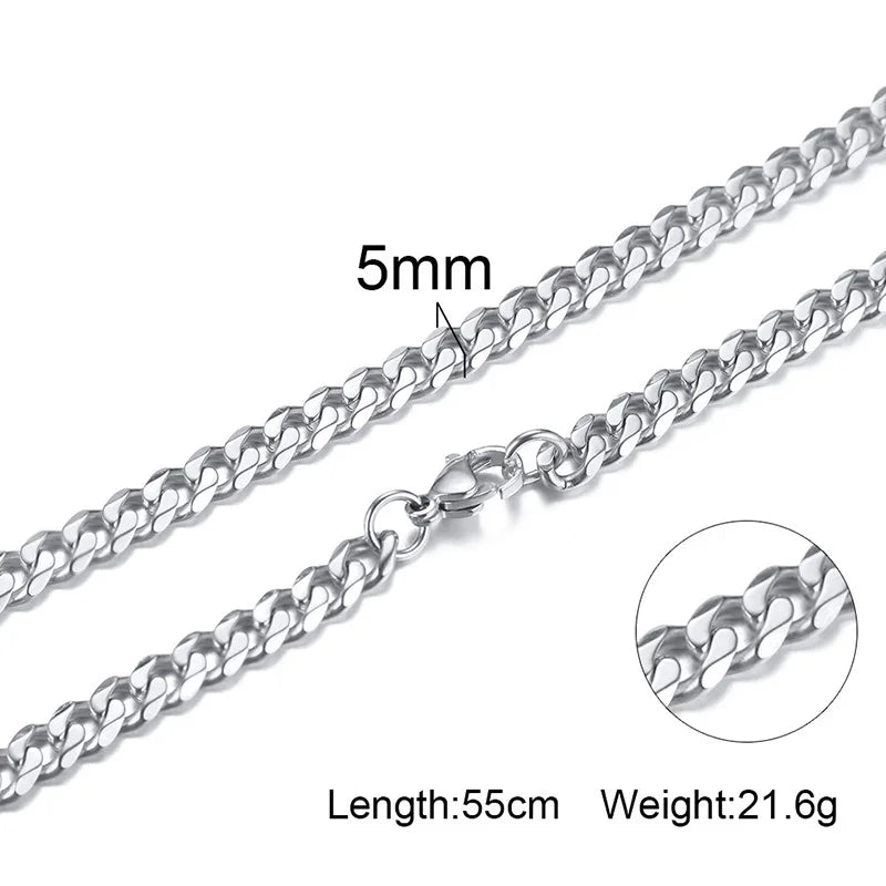 Men's Stainless Steel Layered Cross Necklace | Simple Prayer Pendant with Rope Box additional angle