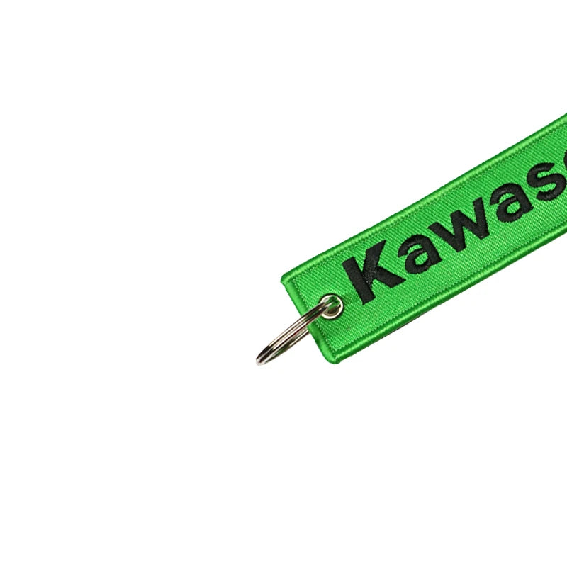 JDM Kawasexy Logo Keychain | Double-Sided Embroidery Motorcycle Key Ring lifestyle view