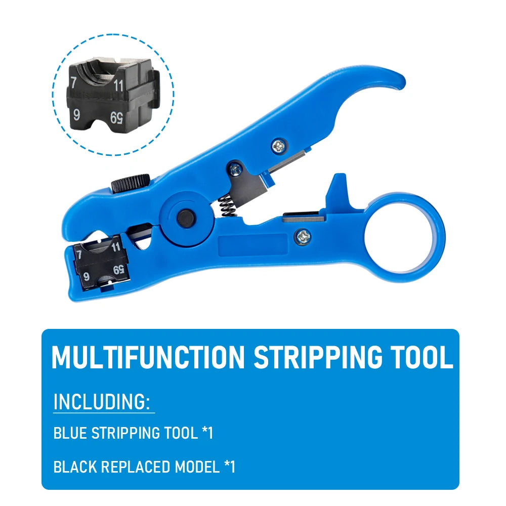 Multi-Functional Coaxial Cable Stripping Pliers | Wire Stripper Tool for UTP/STP RG59 RG detail view