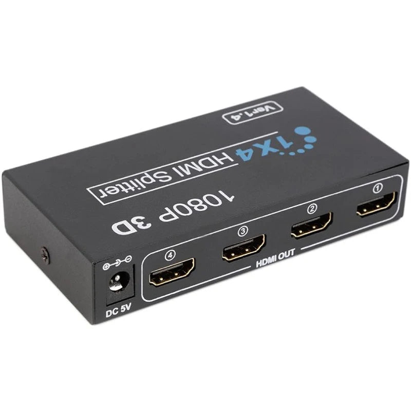 1x4 HDMI-Compatible Video Splitter | Full HD 1080P Distributor for PS4 PC and HDTV lifestyle view