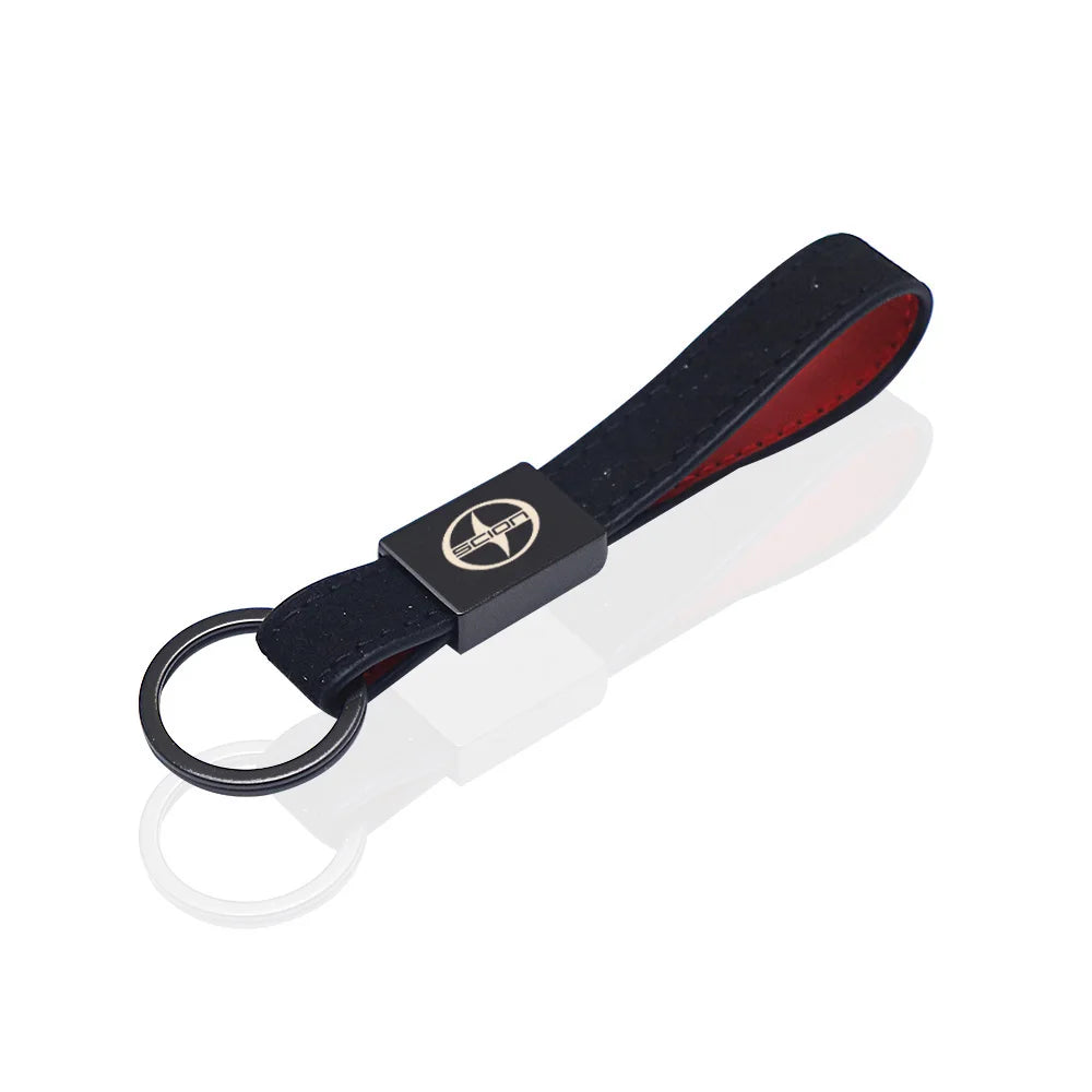 Leather Keychain for Toyota Scion xA xB xD iQ tC | Car Accessories detail view