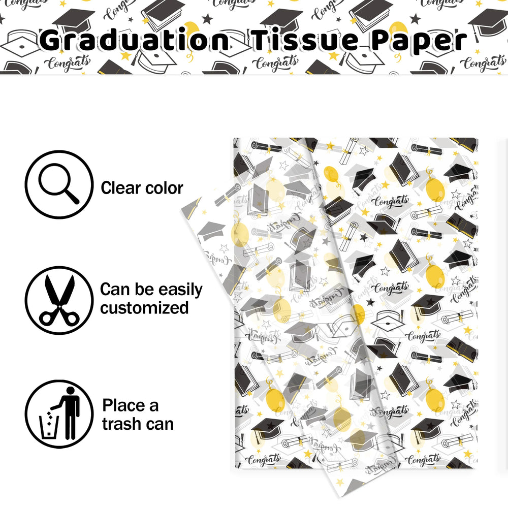15/35pcs Graduation Gift Wrapping Paper | School Party Supplies alternate view