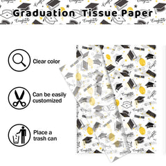 15/35pcs Graduation Gift Wrapping Paper | School Party Supplies alternate view
