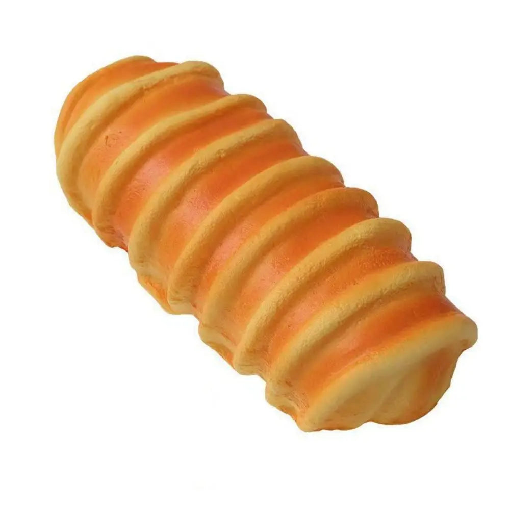Stretch Squeezing Simulation Bread Squeeze Toy Fake Food Model Simulated Food Breakfas close-up view