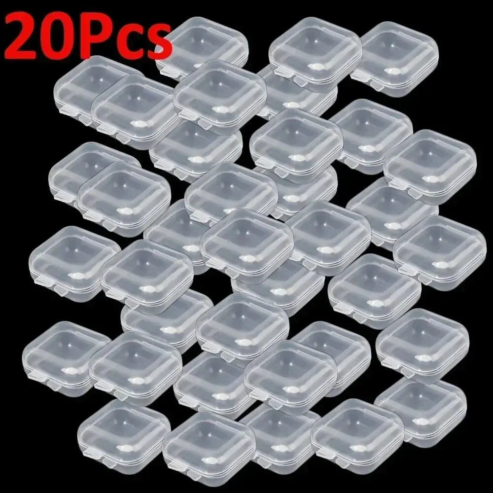 Mini Plastic Square Transparent Earrings Storage Box alternate view