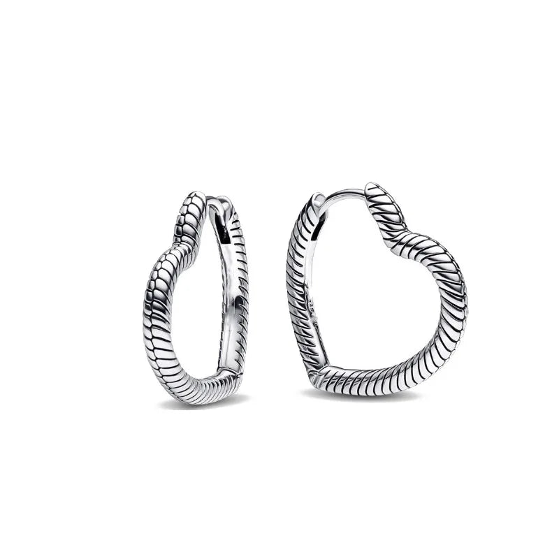 925 Silver Heart Snowflake Moon Earrings | Fine Stud Earrings for Women lifestyle view