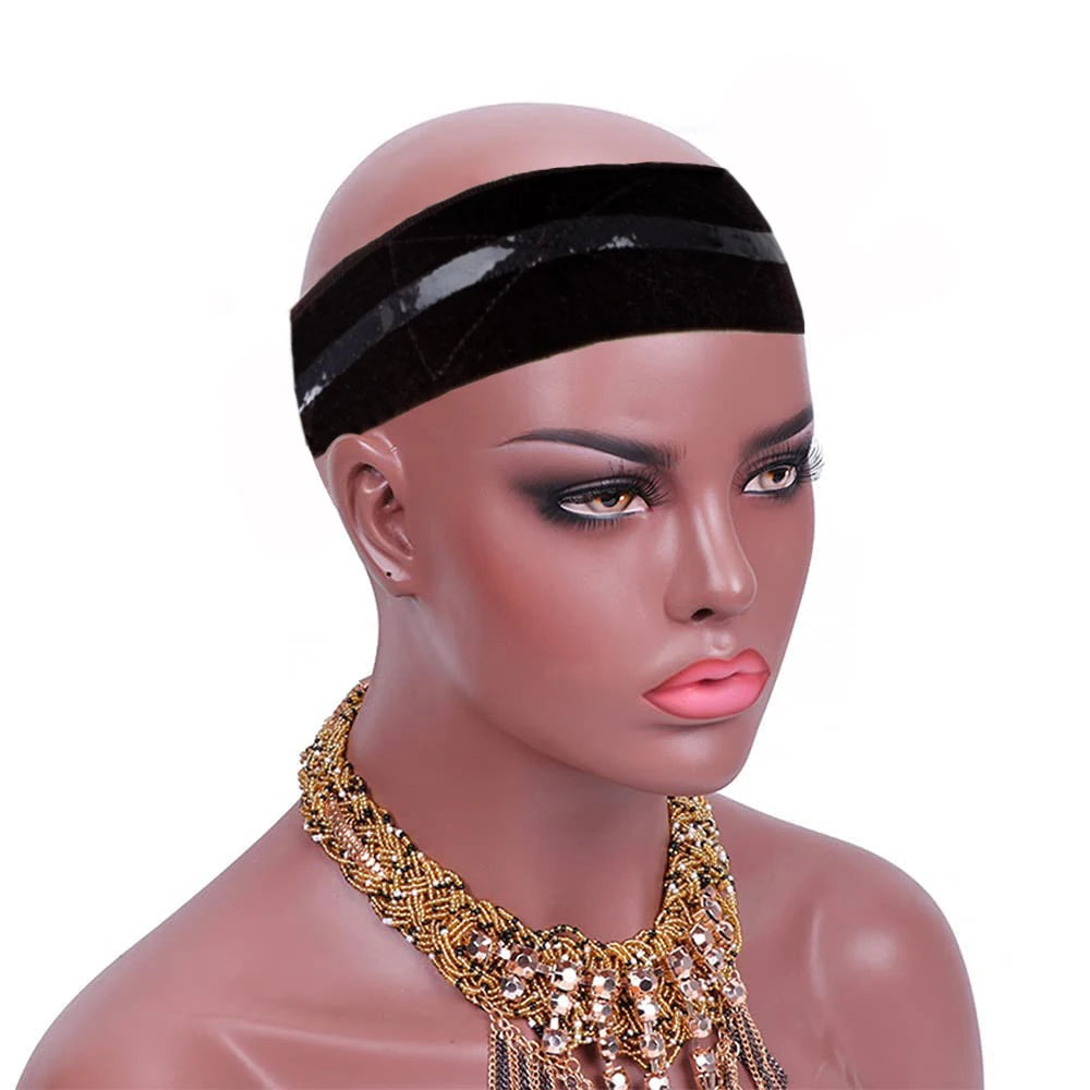 Non-slip Soft Velvet Women Wig Grips Headband Women Silicone Headband Velvet To Hold W close-up view