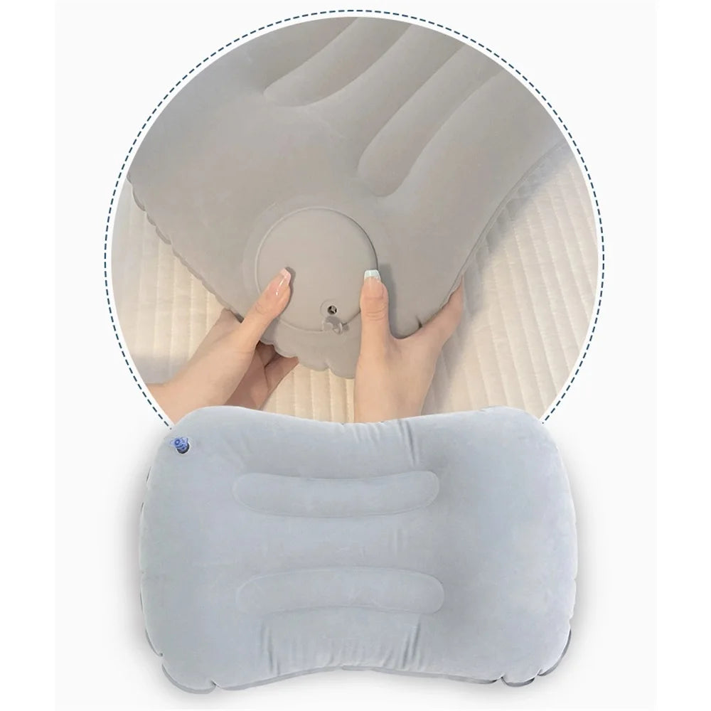Camping Inflatable Pillow | Portable Travel Pillow for Neck and Lumbar Support additional angle
