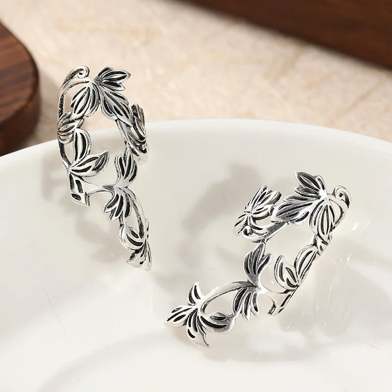 Bohemian Style Retro Leaf Shaped Ear Clips For Women Fashion Vine Shape Ear Clip Da additional angle