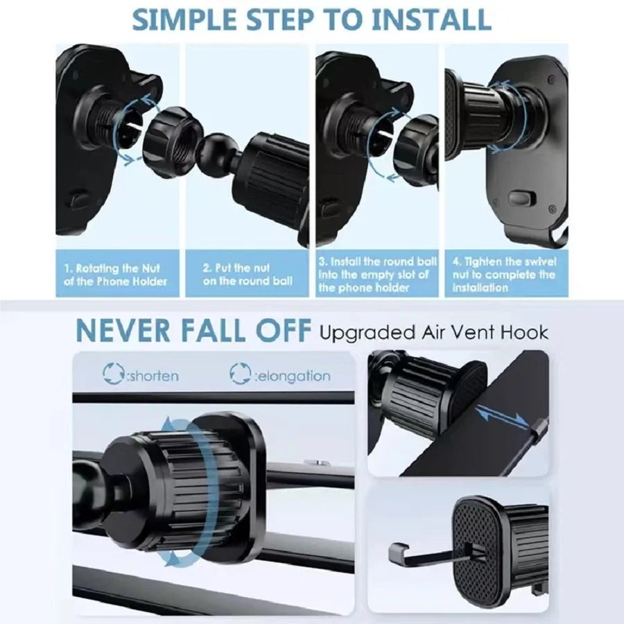 Car Phone Bracket- Automatic Gravity Multifunctional Universal Holder for Air Outle additional angle