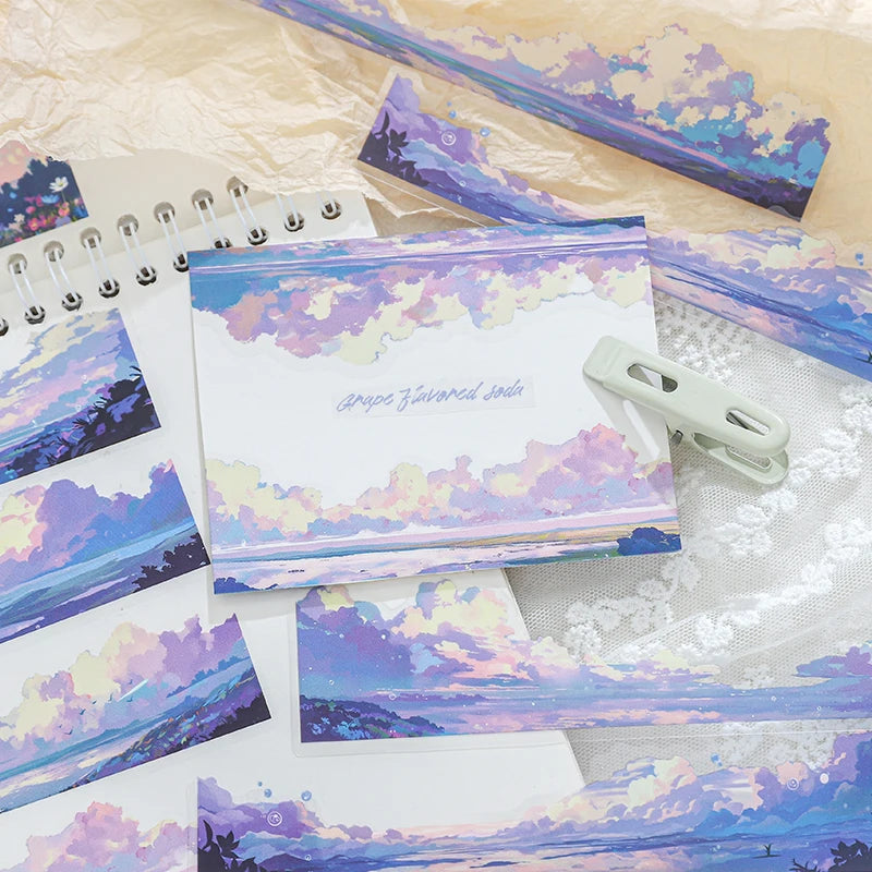 Natural Scenery Sticker Pack | 20 Landscape Stickers for Junk Journal and Scrapbooking close-up view