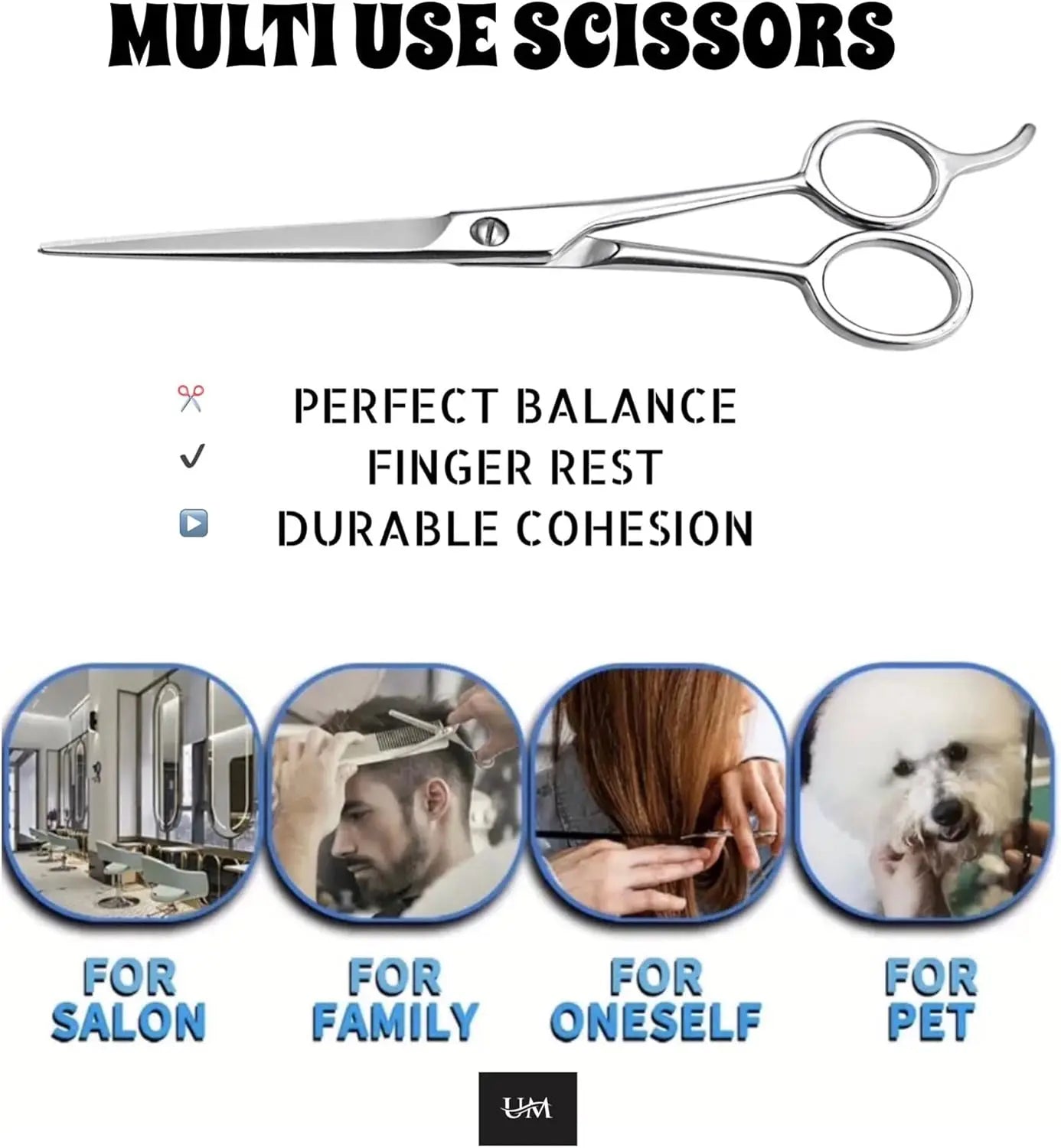 Hairdressing Barber Hair Scissor for Professional Hairdressers Barbers Stainless Stee lifestyle view