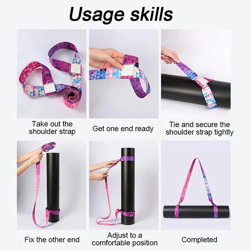 Yoga Mat Strap | Elastic Stretching Band for Pilates and Ballet detail view