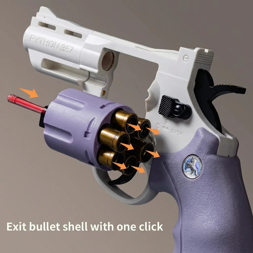 Soft Bullet Toy Gun ZP5 | Revolver Mechanical Continuous Shooting Launcher for Kids detail view