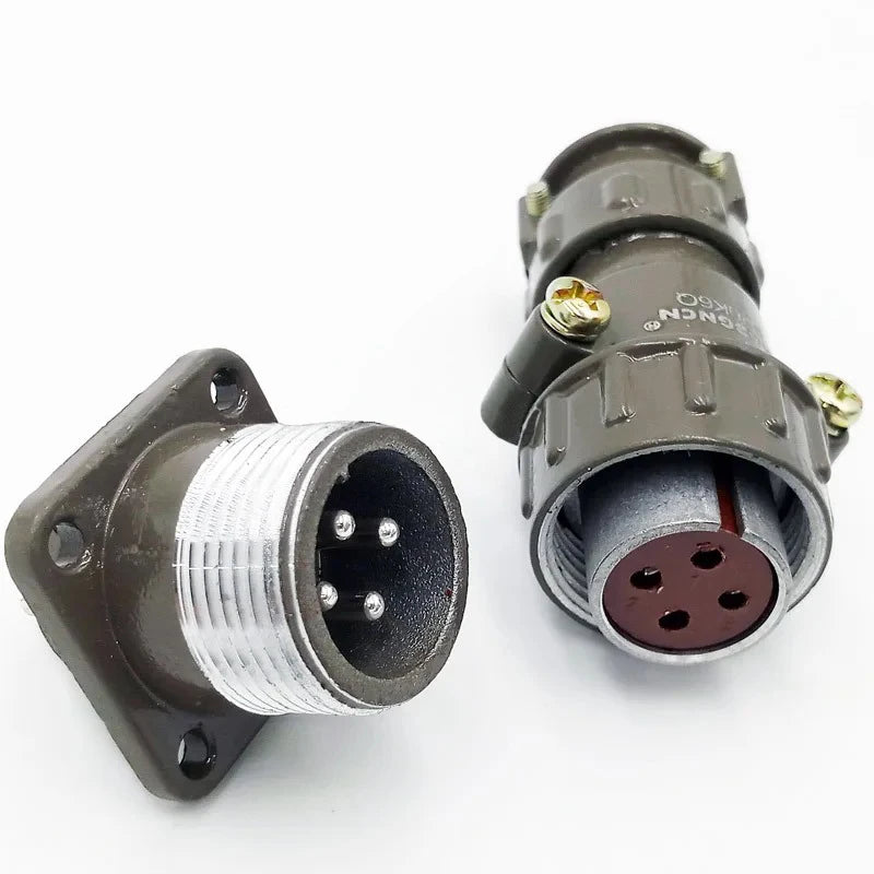 P20 Series Connector 2 3 4 5 7 Core 20mm Plug and Socket | Waterproof Circular Connect close-up view
