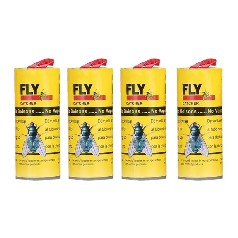 4Pcs/set Sticky Fly Ribbons Roll Double Sided Flies Paper Strips | Insect Bug Home Gl alternate view