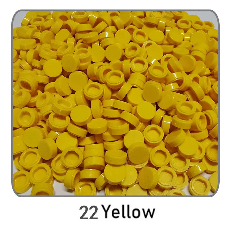 1000Pcs Tile 1x1 Round Building Blocks | 52 Color DIY Educational Creative Toy Set additional angle