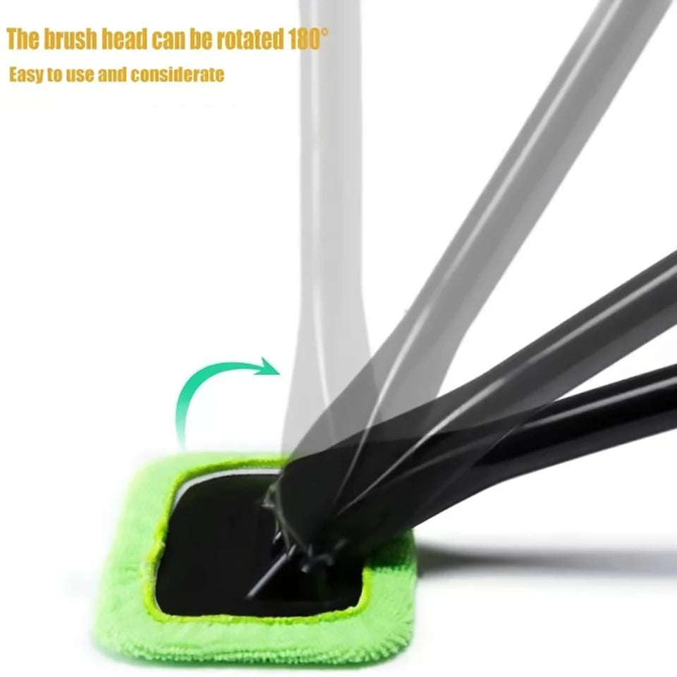 Car Windshield Cleaning Brush Kit with Microfiber Bonnet additional angle