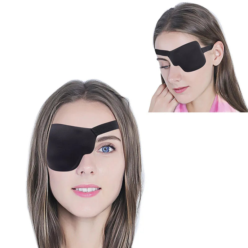 Black Single Eye Patch Adjustable Eye Mask Pirate Costume