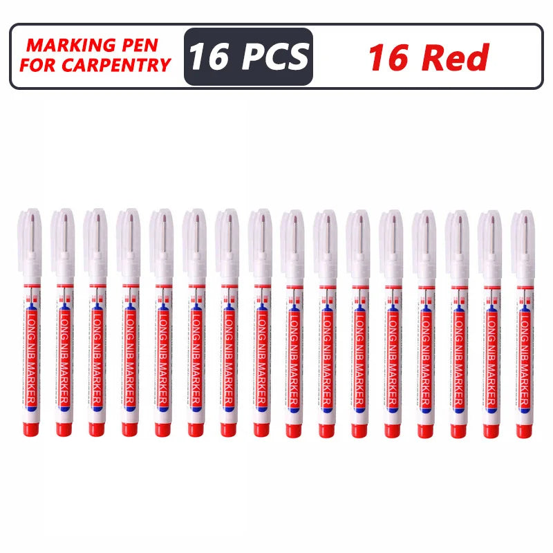 Deep Hole Long Nib Markers for Metal Wood Tile | 8-Pack Waterproof Marking Pens alternate view