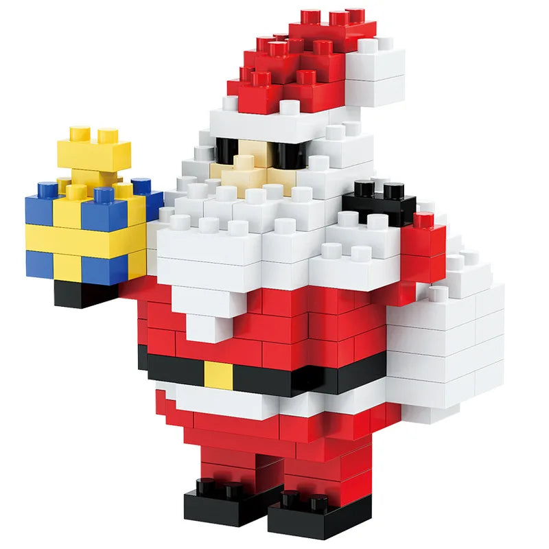 DIY Santa Reindeer Building Blocks | Christmas Domino Game Set lifestyle view
