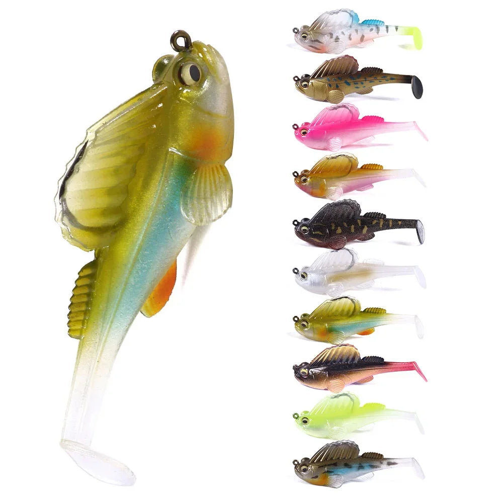 1pcs Silicone Dark Sleeper Wobbler Fishing Lure 7g 14g 20g Sinking Soft Lure Jig hook alternate view