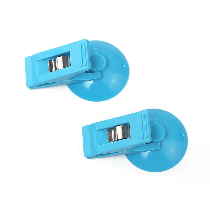 1 Pair Car Interior Window Clip Mount Black Suction Cap Clip Plastic Sucker Removable close-up view