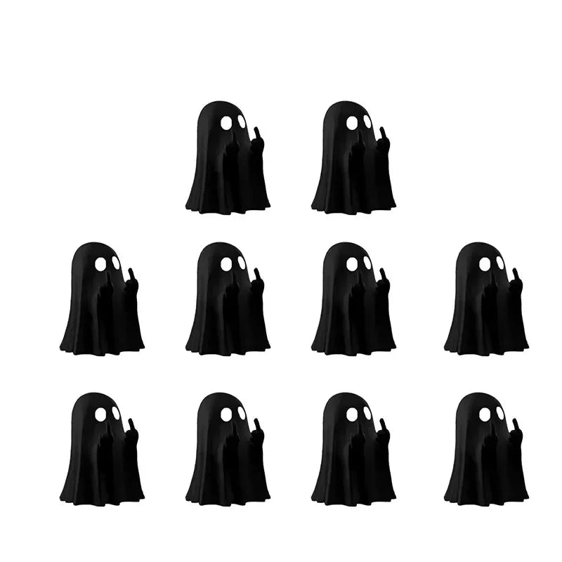 Resin Ghost Middle Finger Statue Cute Naughty Party Scene Desk Decor Gift Small Sculptur detail view