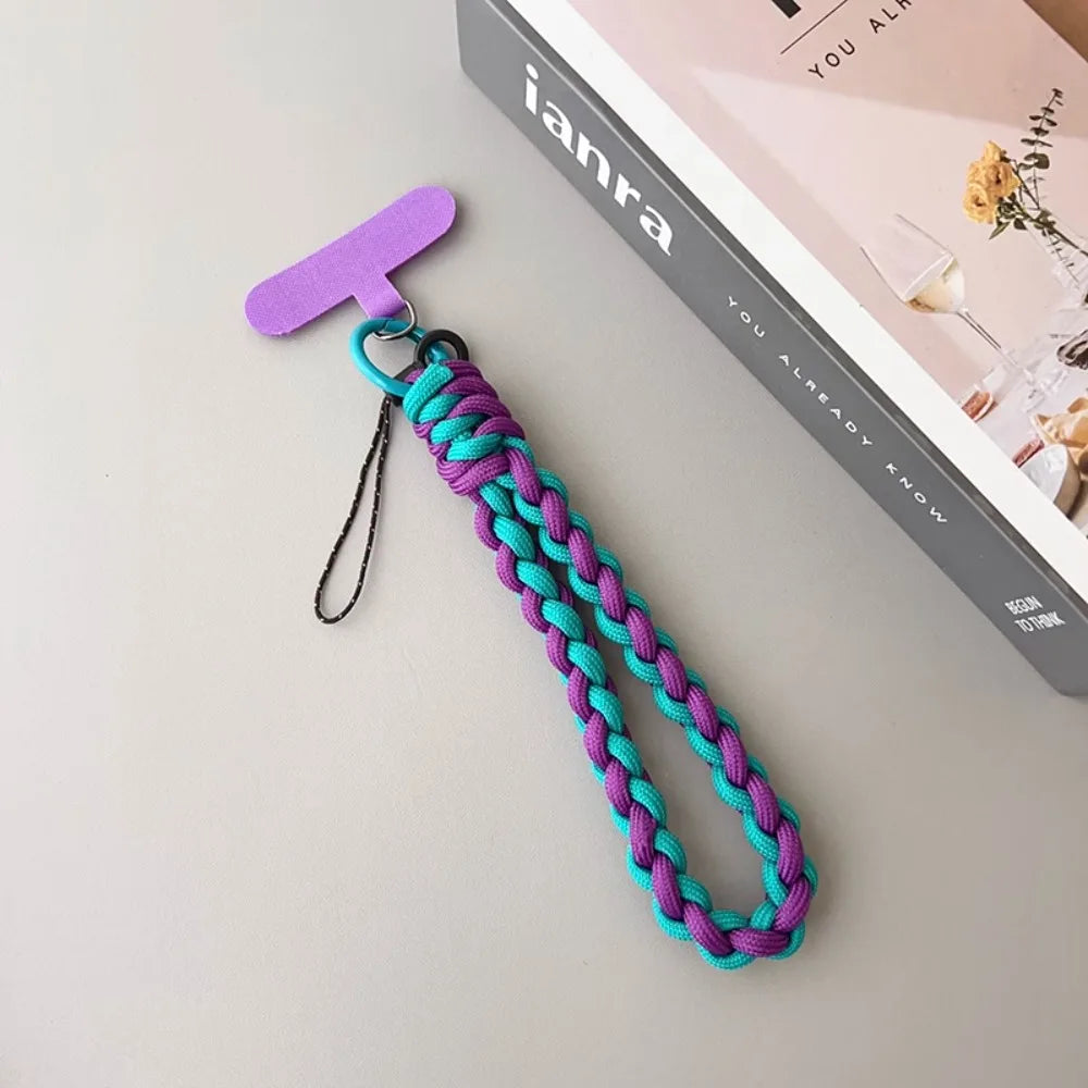 IN Korea Universal Braided Short Mobile Phone Lanyard Strap Hanging Chain Ring Cord w lifestyle view