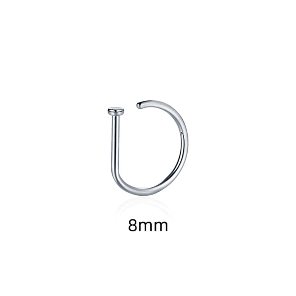 Women Men Fake Piering Nose Ring Earrings Fashion punk Non Piercing Nose Clip Stainless detail view