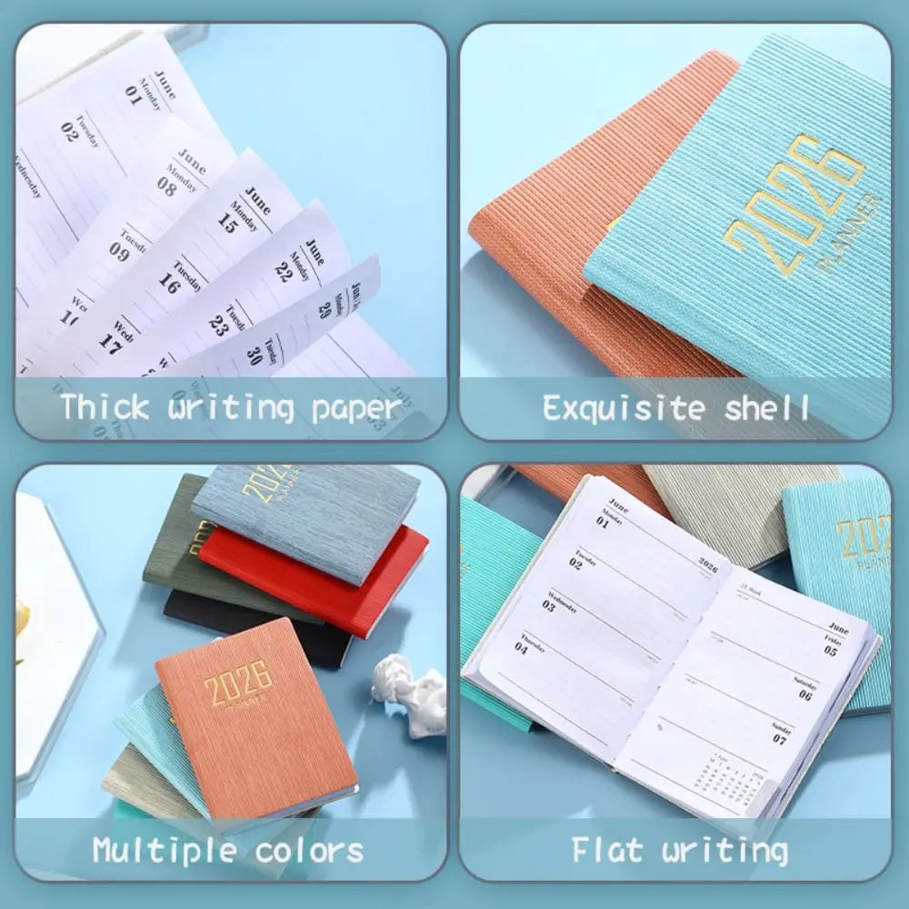 Portable A7 2026 Agenda Book – Pocket Weekly Planner with Calendar