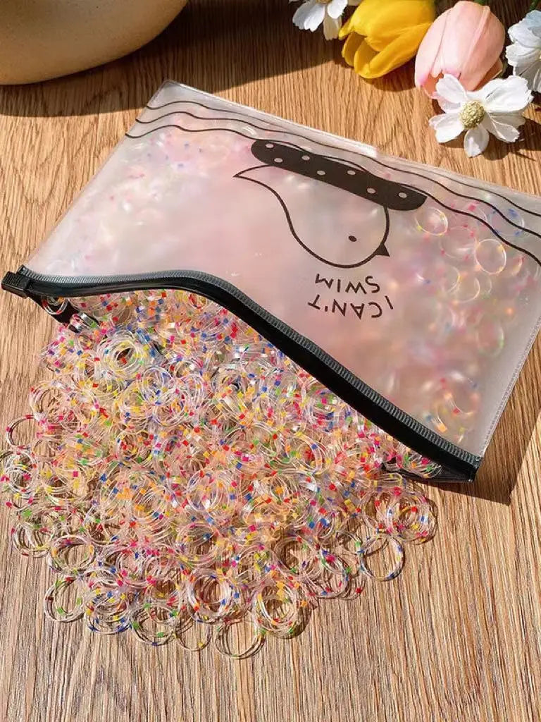 800 Pcs Girls Disposable Rubber Band Does Not Hurt Hair Small Childrens Scrunchies additional angle