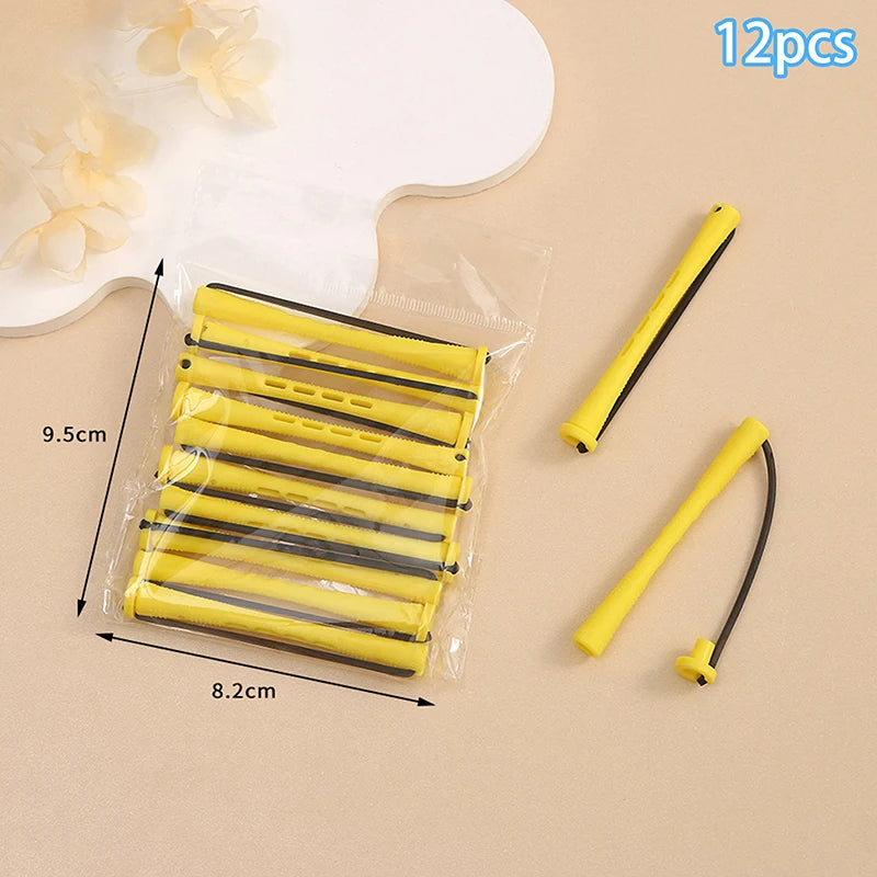 〔YS1〕12pcs Hair Perm Rods Short Cold Wave Rods Hair Curler No Heat Perming Rods Hair lifestyle view