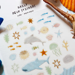 Korean Import Suatelier Sea World Fish Sticker Scrapbook Decor PVC Stationery DIY Sti alternate view