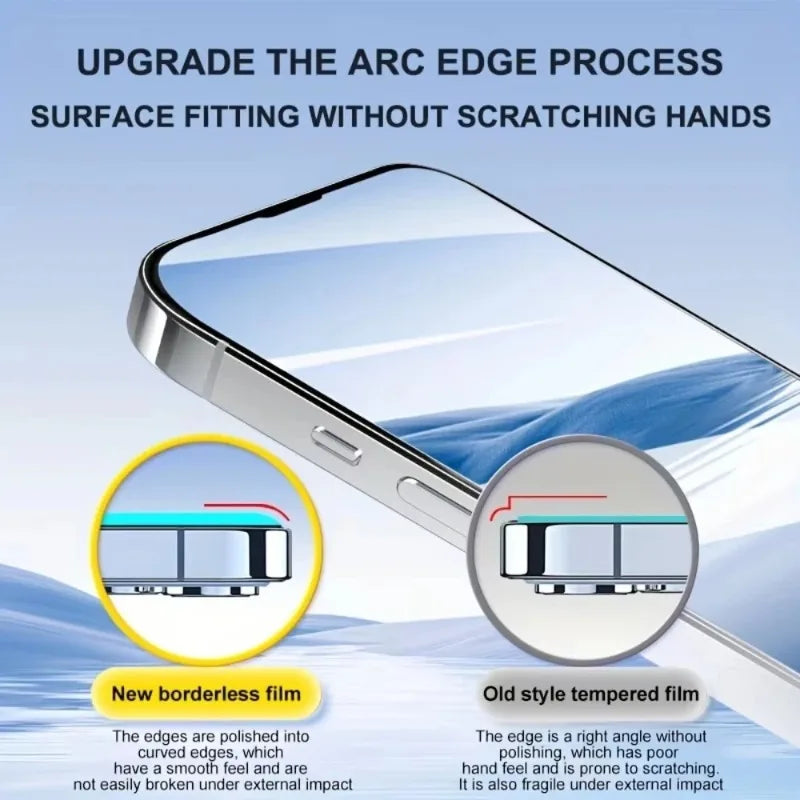 3-5Pcs Tempered Glass for iPhone 17 Air 16 15 14 13 12 11 Pro Max Screen Protectors for iPhone 7 8 6 16e X XS XR Protective Film