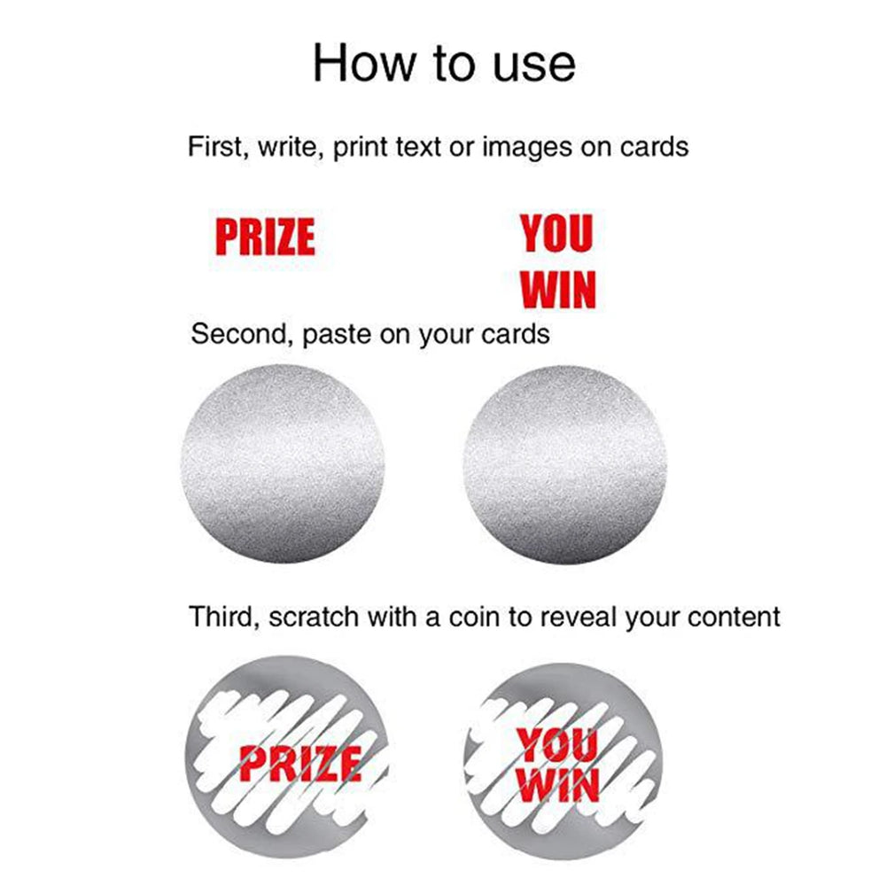 300 Pcs 1 Inch Heart Scratch Off Stickers | Lottery Ticket and DIY Game Labels detail view