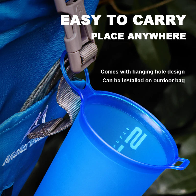 WRELS 200ml Sports Water Bottle Folding Portable Drinking Mugs BPA Free Soft Water Cu alternate view