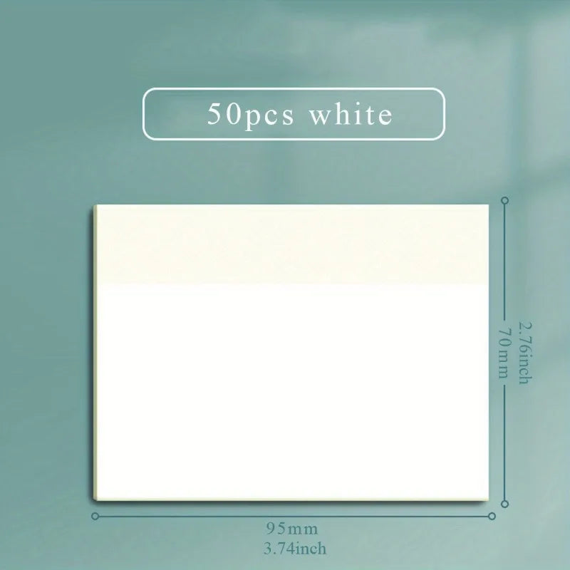 50 Sheets Transparent Sticky Note Pads Waterproof additional angle