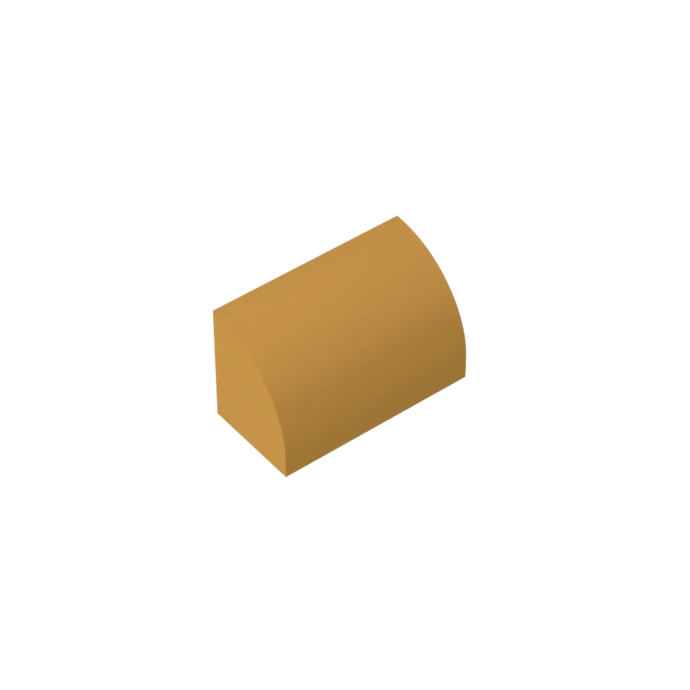 Gobricks GDS-M063 Curved Brick 1 x 2 x 1 No Studs | Compatible Building Block lifestyle view