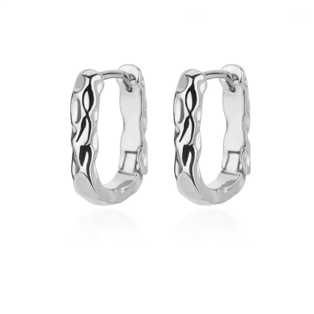 Round Stainless Steel Hoop Earrings for Women