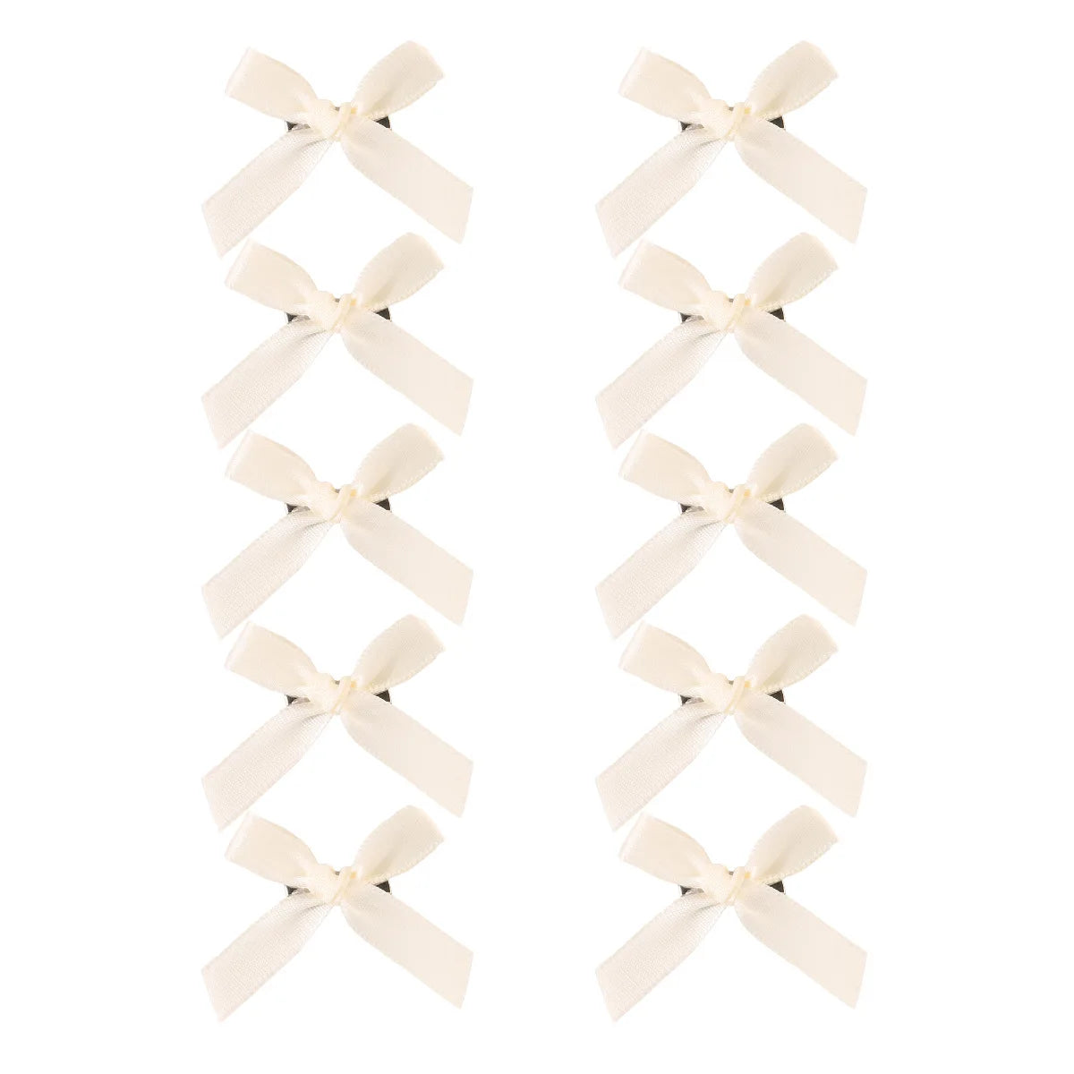 10pcs 4cm Cute Ribbon Bow Hair Clips Girls Korean Style Bowknot Mini Clip Hairpin Barr close-up view